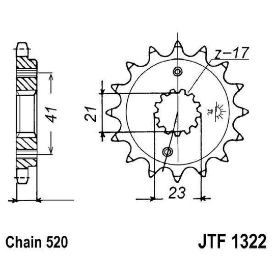 Reťazové koliečko JT JTF 1322-15 15T, 520